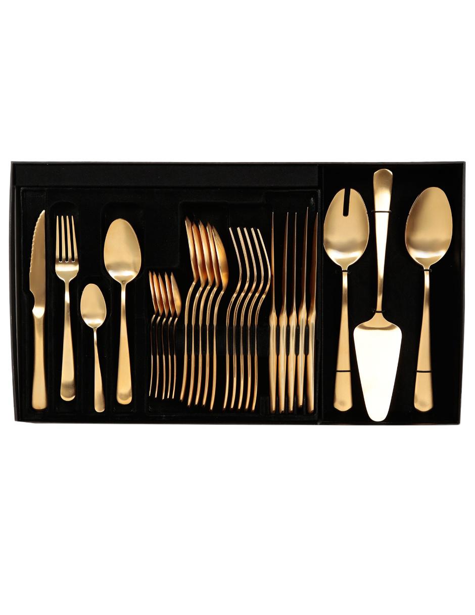 Set cubiertos luxor de acero inoxidable 27 piezas