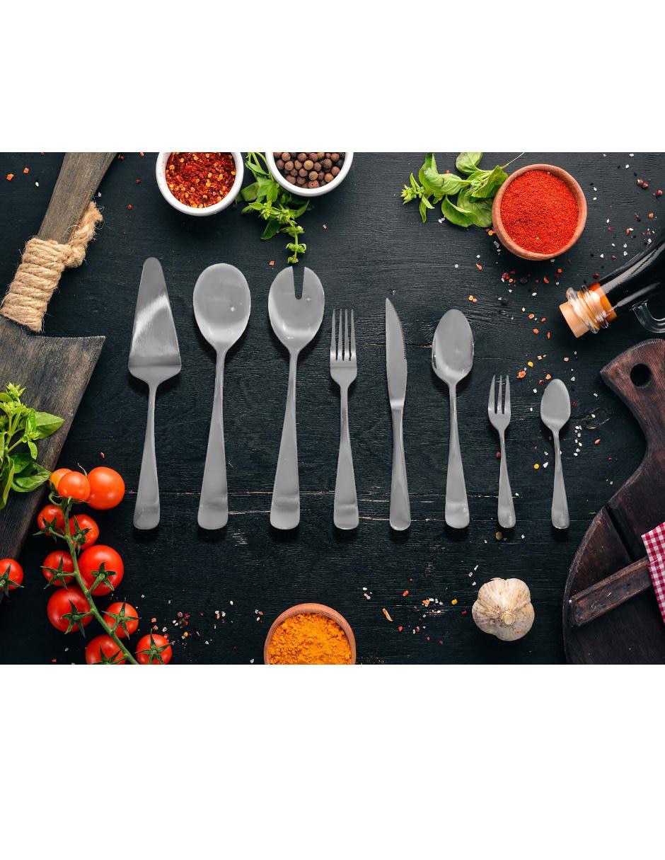 Set cubiertos acero 43 piezas 2