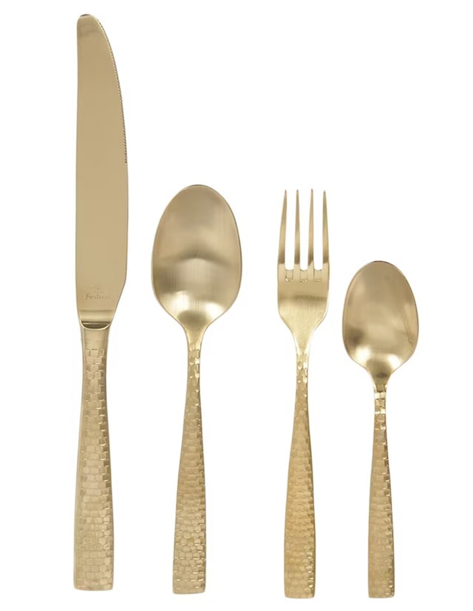 Set cubiertos Luca Faceted de acero inoxidable 20 piezas Set cubiertos Luca Faceted de acero inoxidable 20 piezas