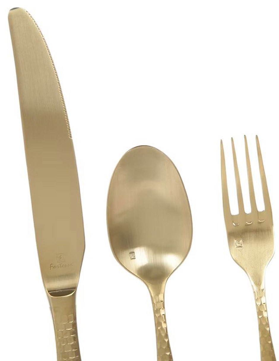 Set cubiertos Luca Faceted de acero inoxidable 20 piezas 2