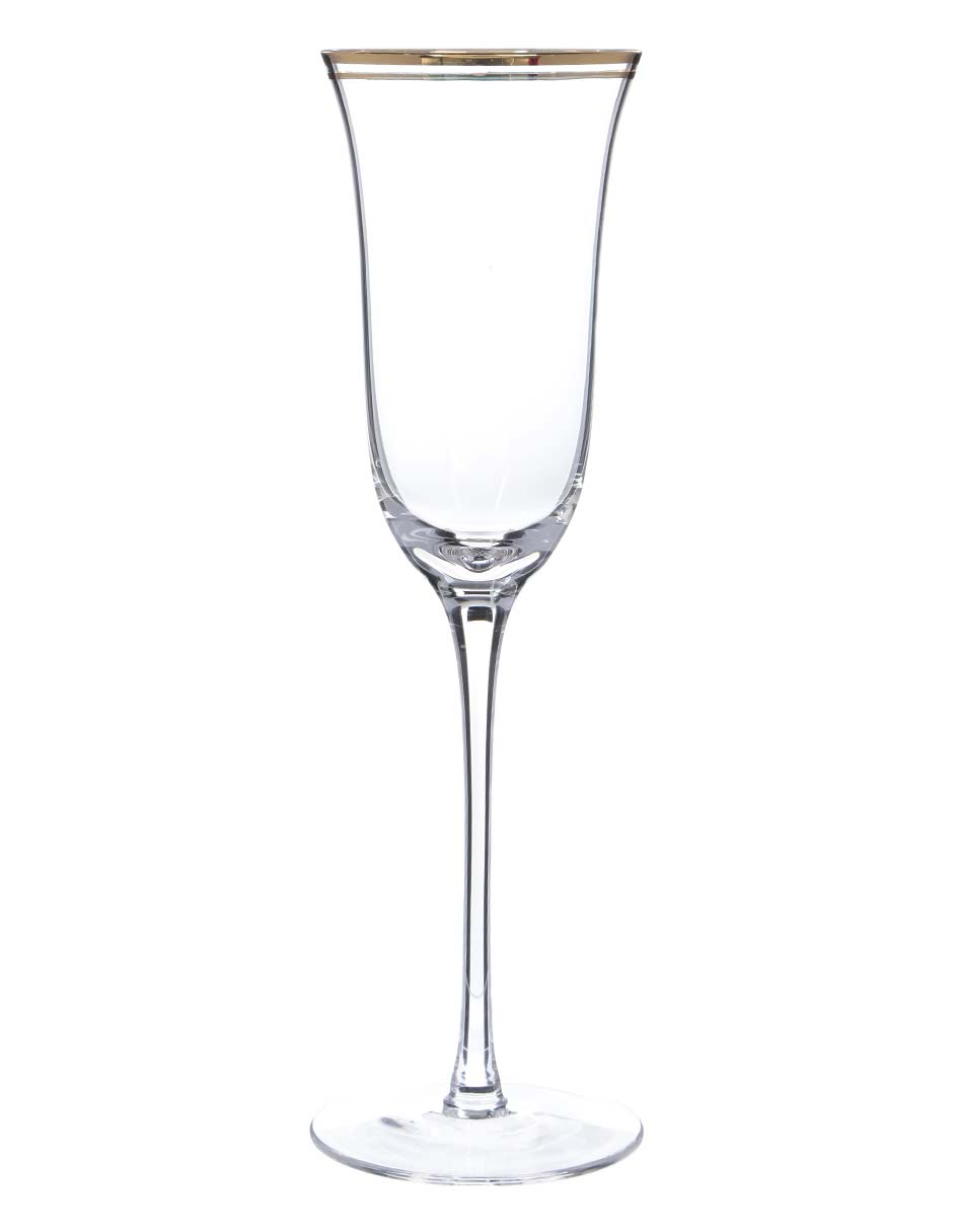 Copa para champán Xmas Gold de cristal