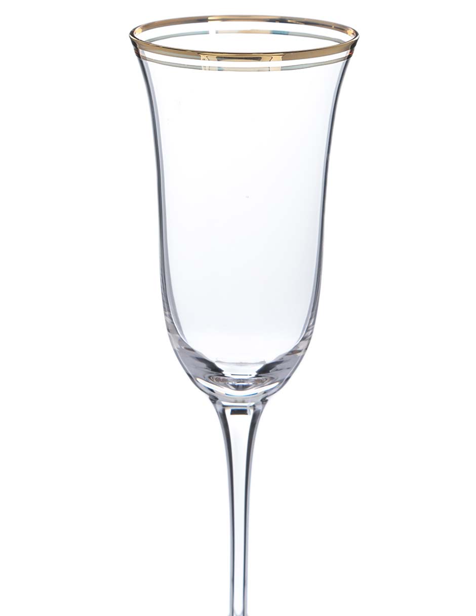 Copa para champán Xmas Gold de cristal