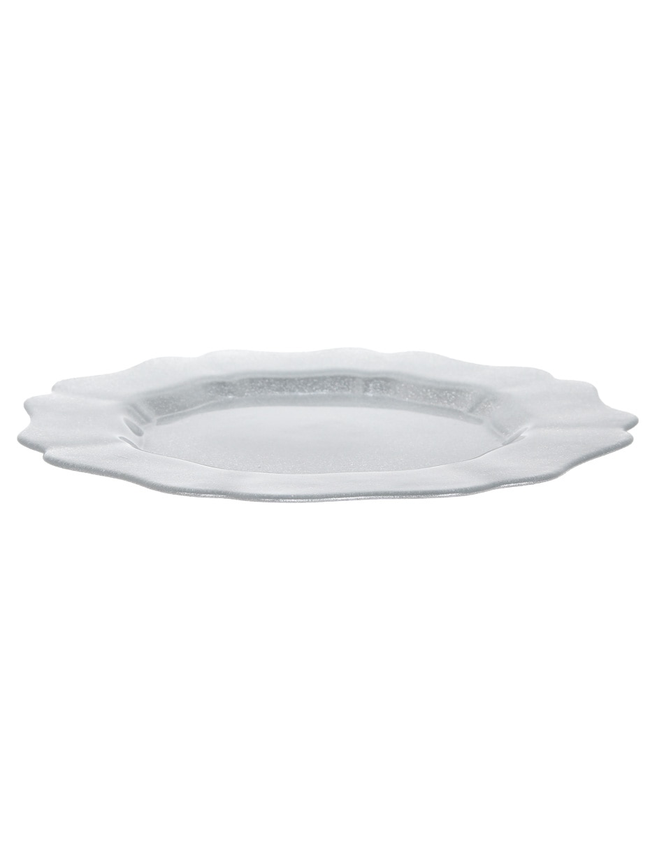 Plato base Ginger Glitter de vidrio Plato base Ginger Glitter de vidrio