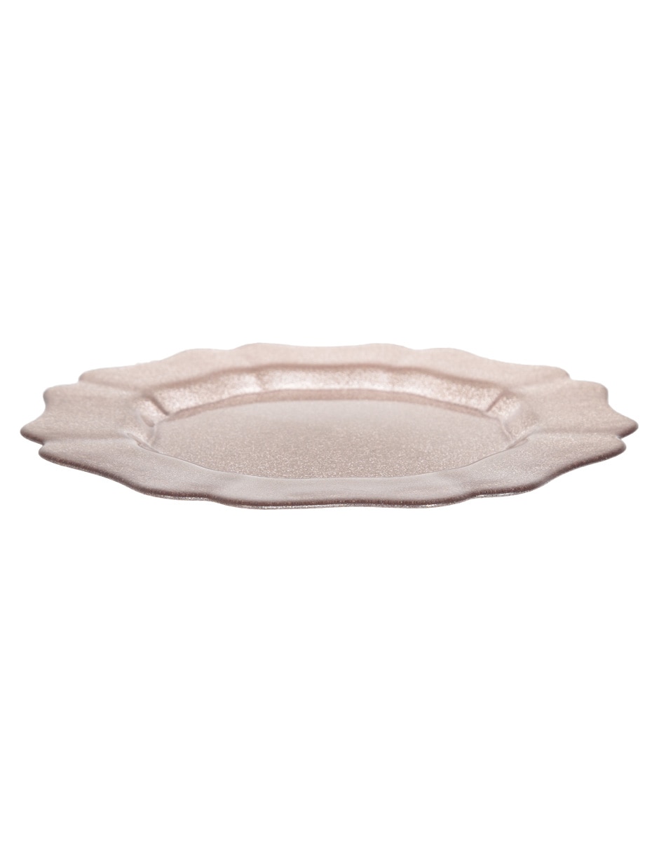 Plato base Ginger Glitter de vidrio Plato base Ginger Glitter de vidrio