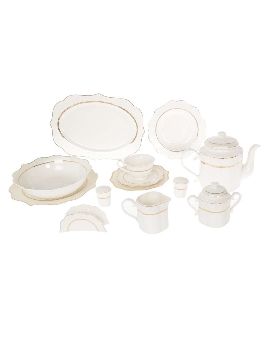 Vajilla Daphne de porcelana para 12 personas 1