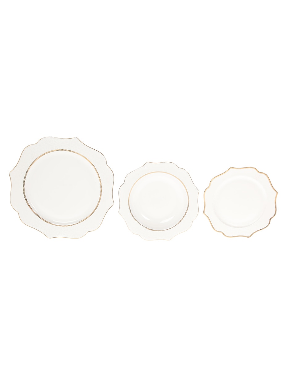Vajilla Daphne de porcelana para 12 personas 3