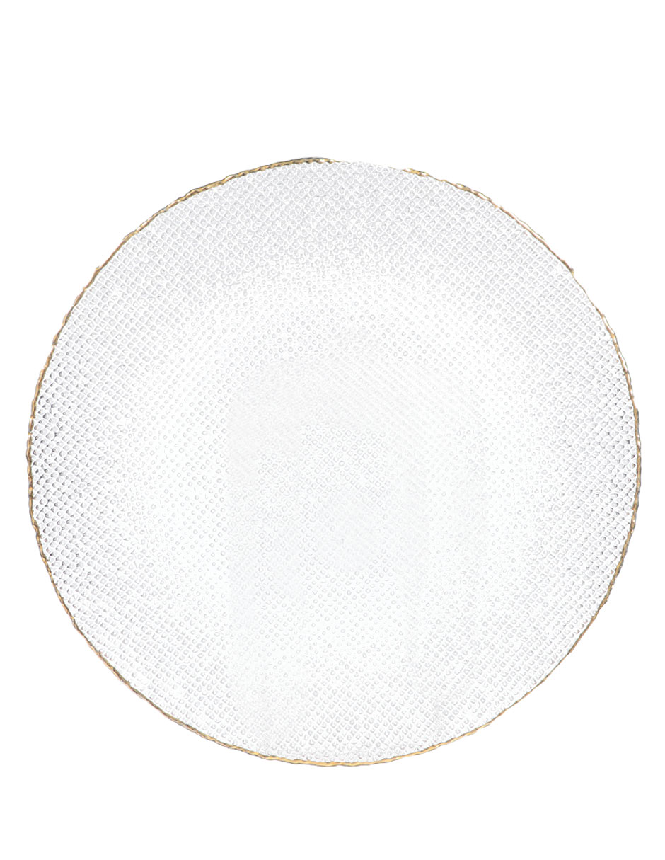 Plato base oro shine de vidrio 2