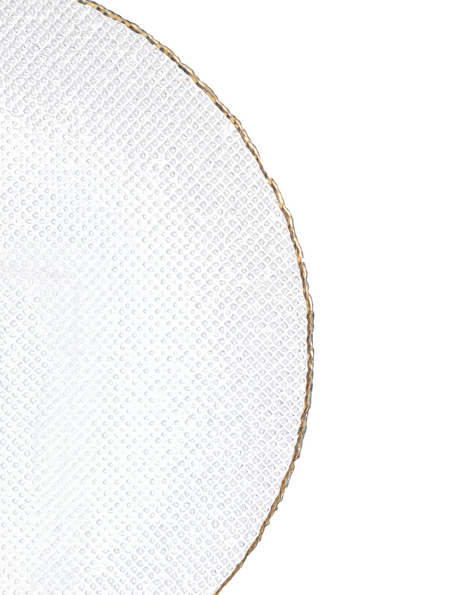 Plato base oro shine de vidrio 3