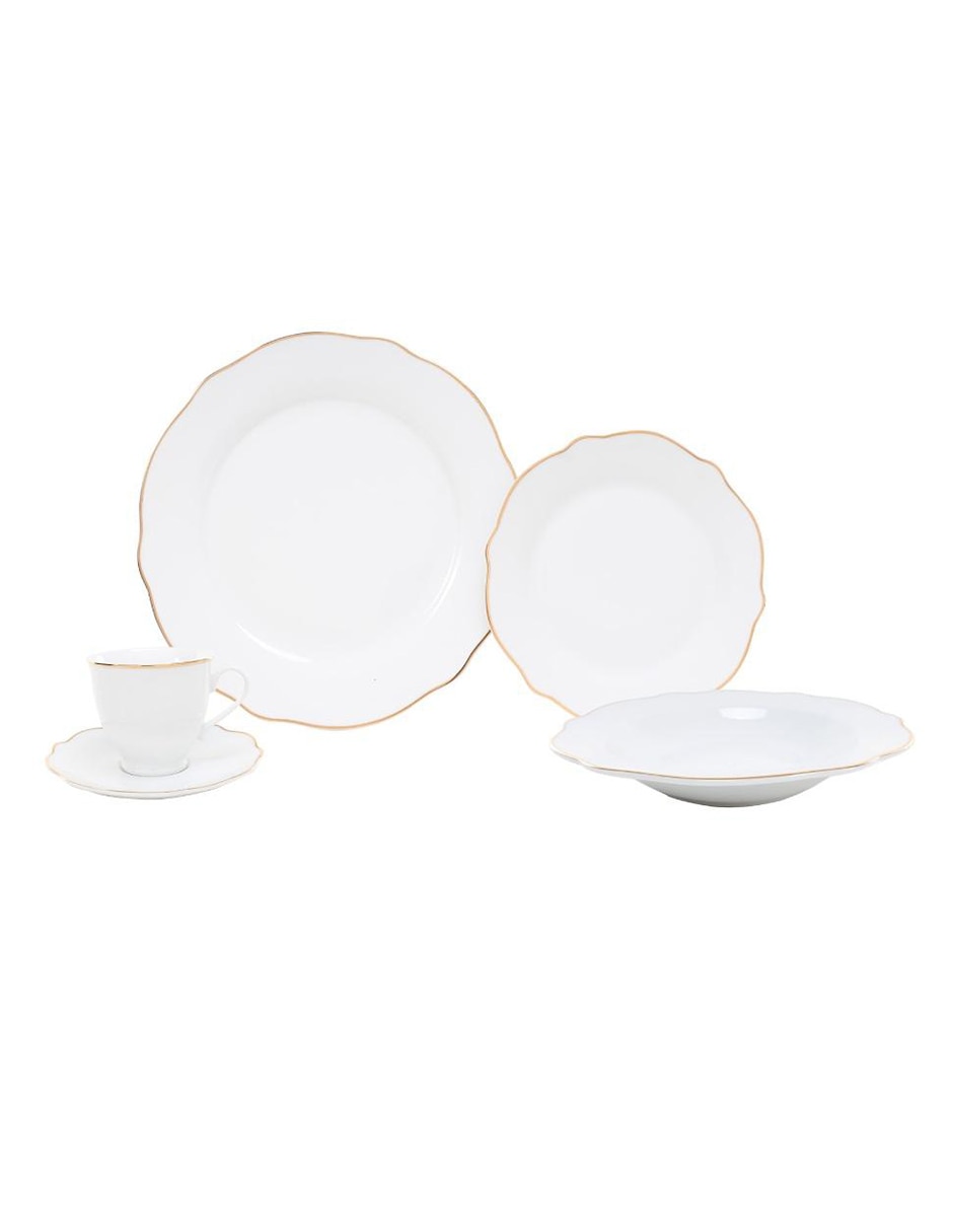 Vajilla Elvia De Porcelana Para 4 Personas 1