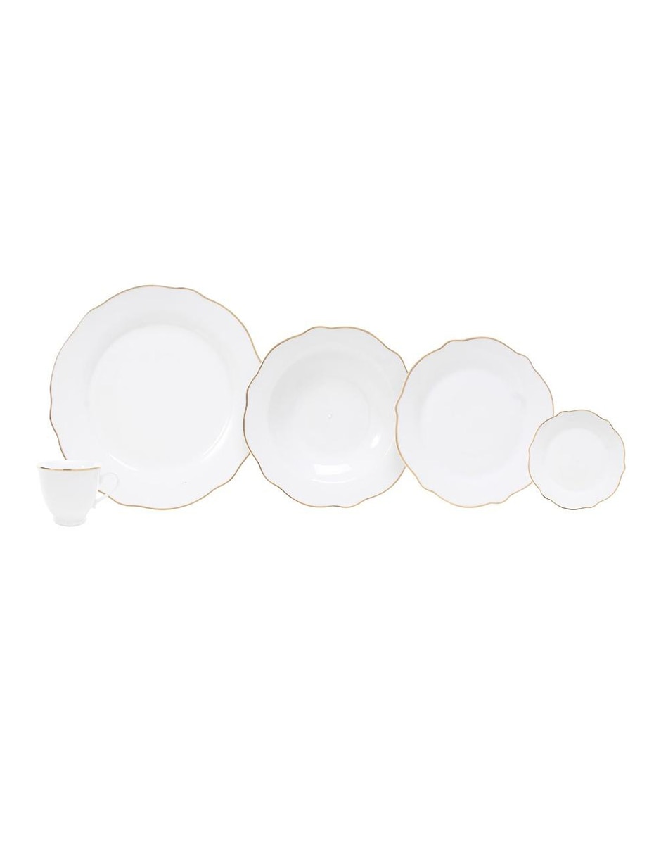 Vajilla Elvia De Porcelana Para 4 Personas 3