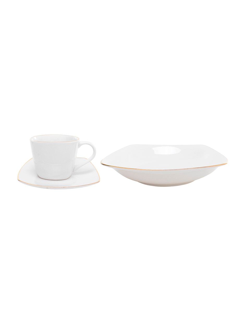 Vajilla Crown Baccara Kerry de porcelana para 4 personas