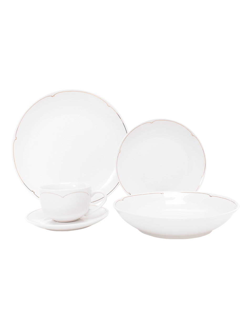 Vajilla cerrada almera de porcelana para 4 personas