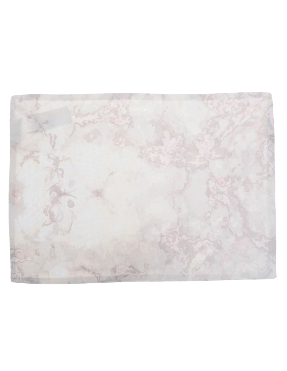 Mantel individual rectangular de algodón Granite