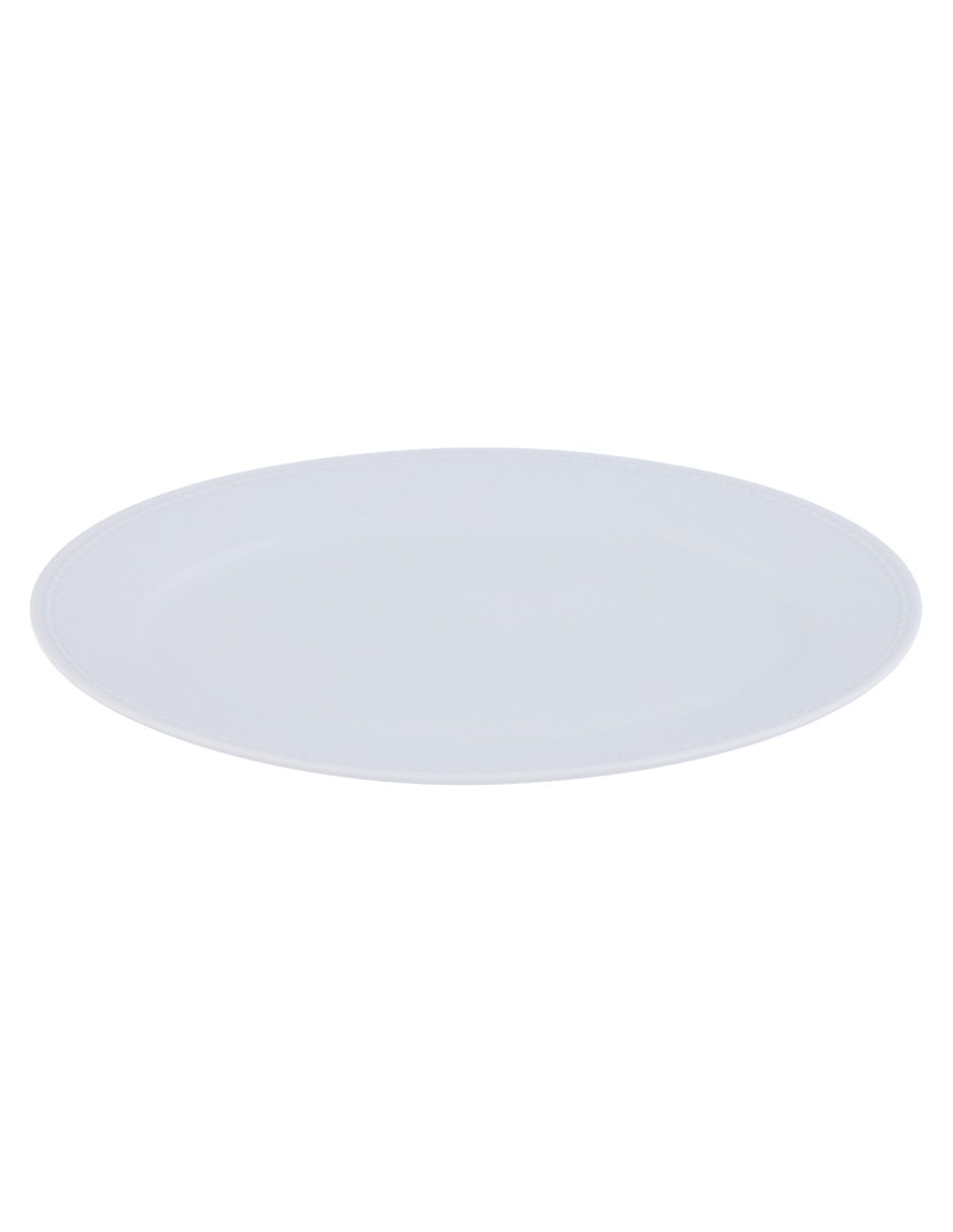 Platón Perla White de porcelana 1