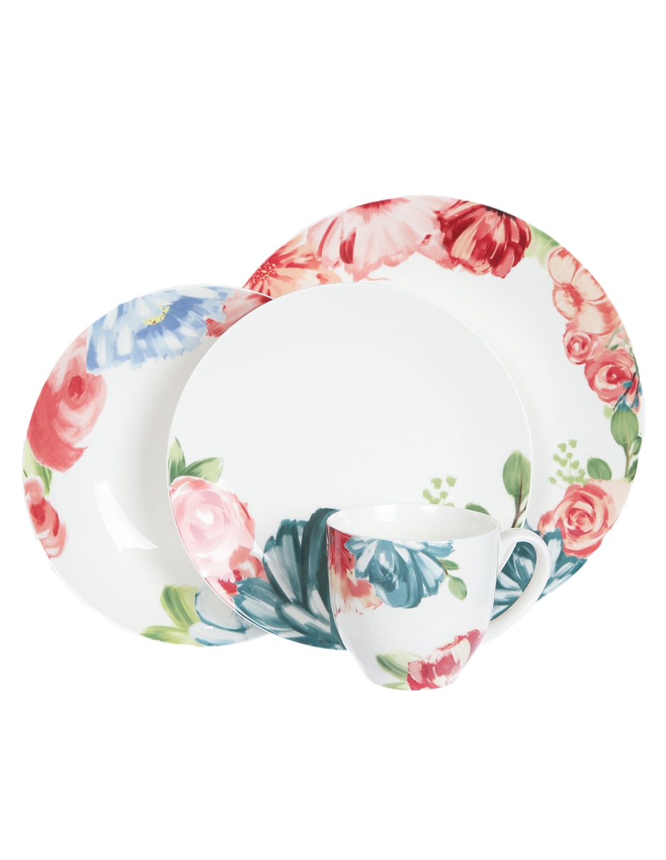 Vajilla cerrada new hapiness de porcelana para 4 personas 1