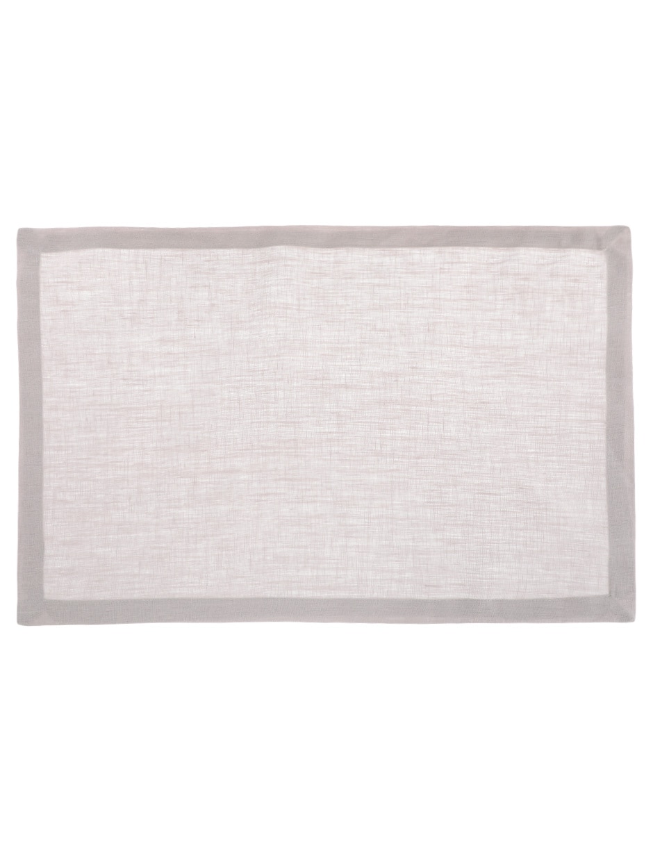 Mantel individual rectangular de lino N Narrative