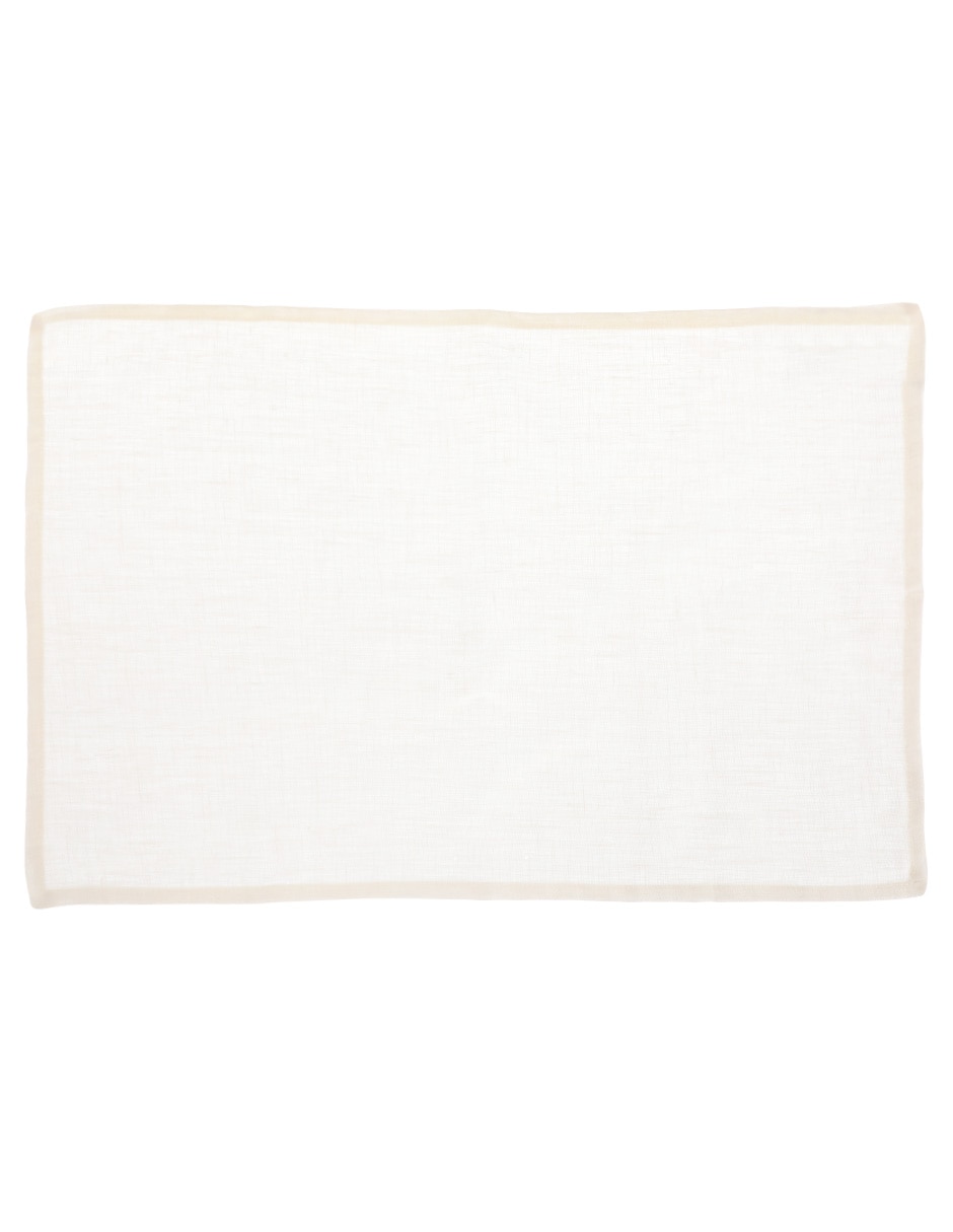 Mantel individual rectangular de lino N Narrative