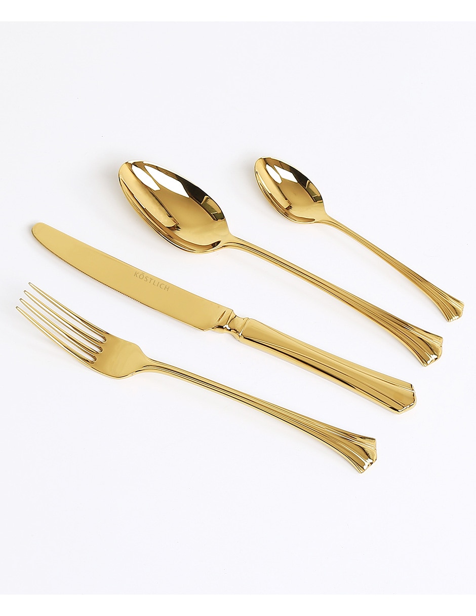 Set cubiertos victoria de acero inoxidable 24 piezas