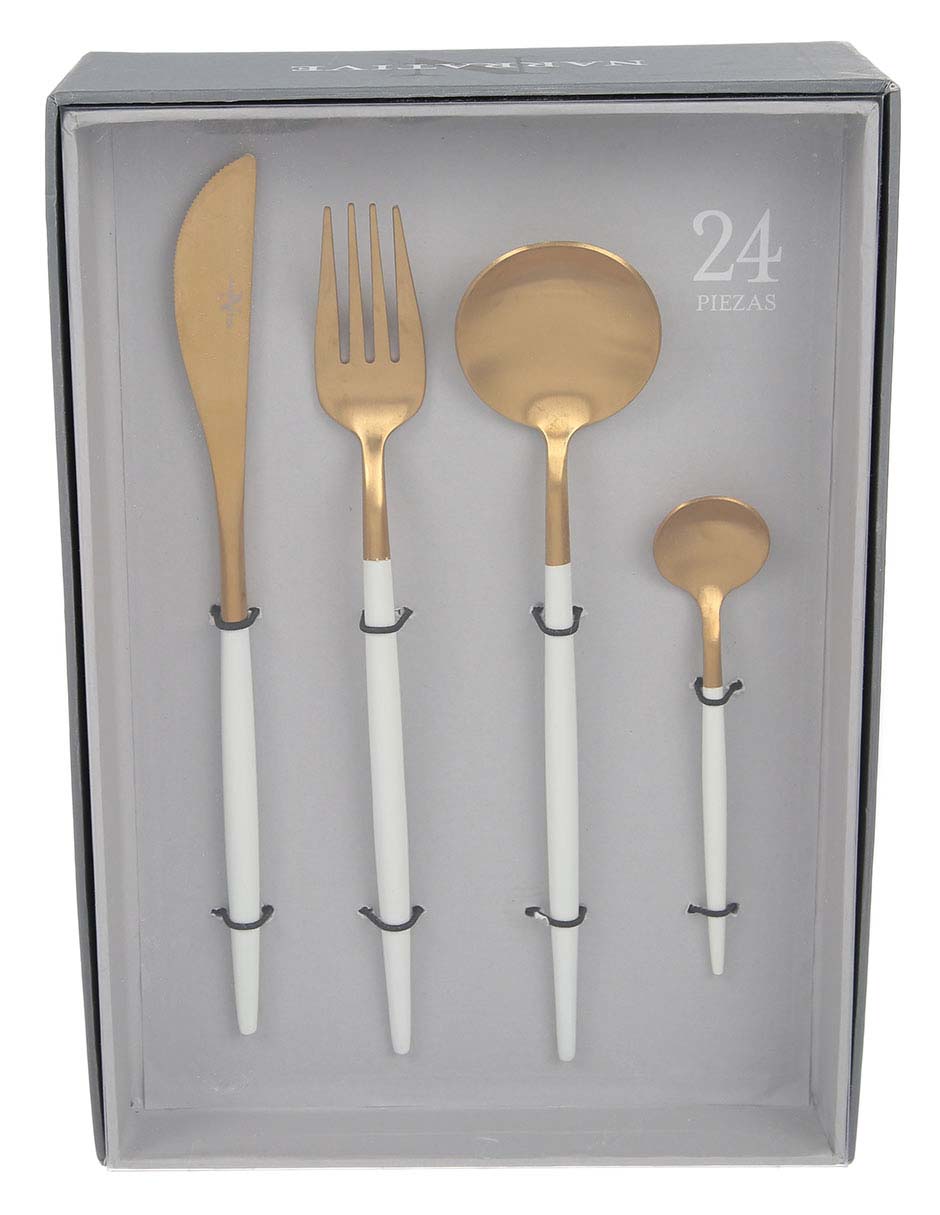 Set cubiertos de acero inoxidable 24 piezas