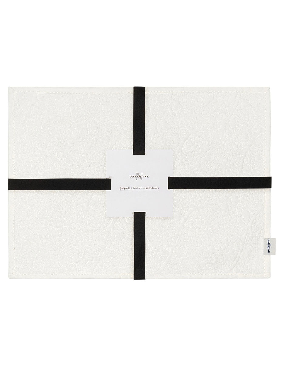Set mantel individual rectangular de algodón Garo Set mantel individual rectangular de algodón Garo