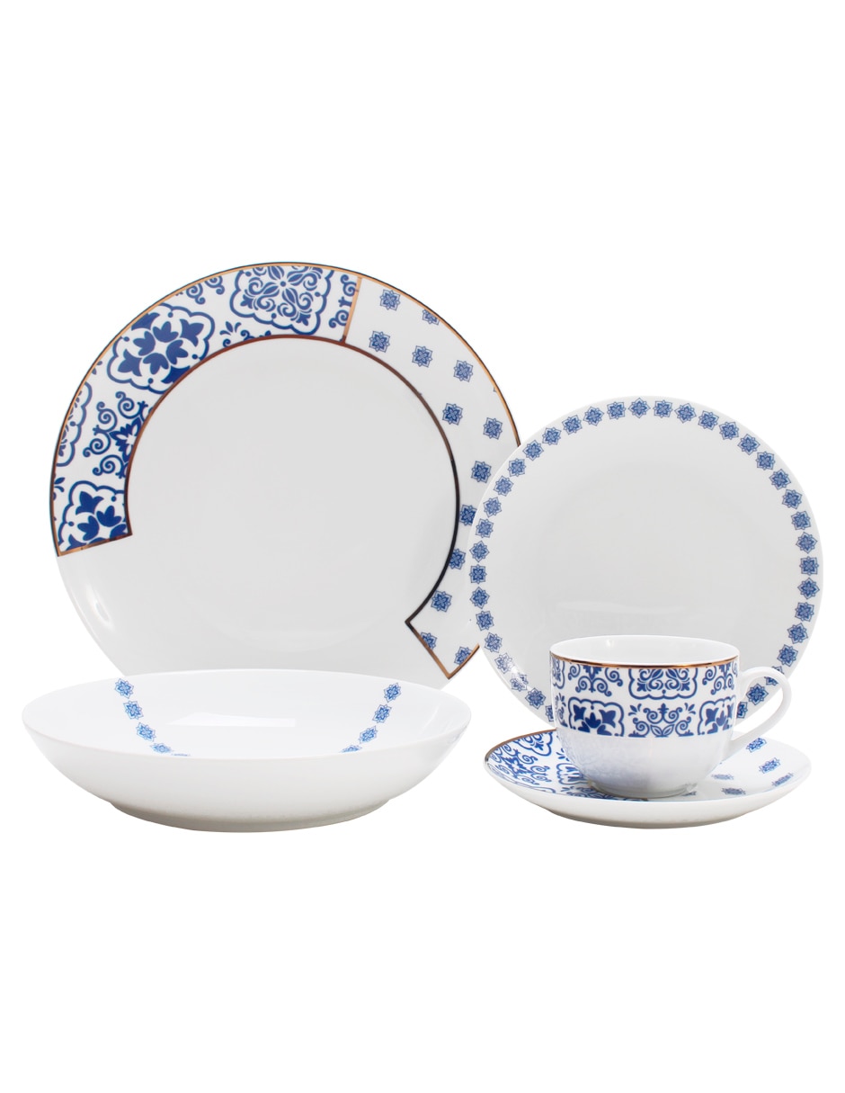 Vajilla cerrada Borja de porcelana para 4 personas 3