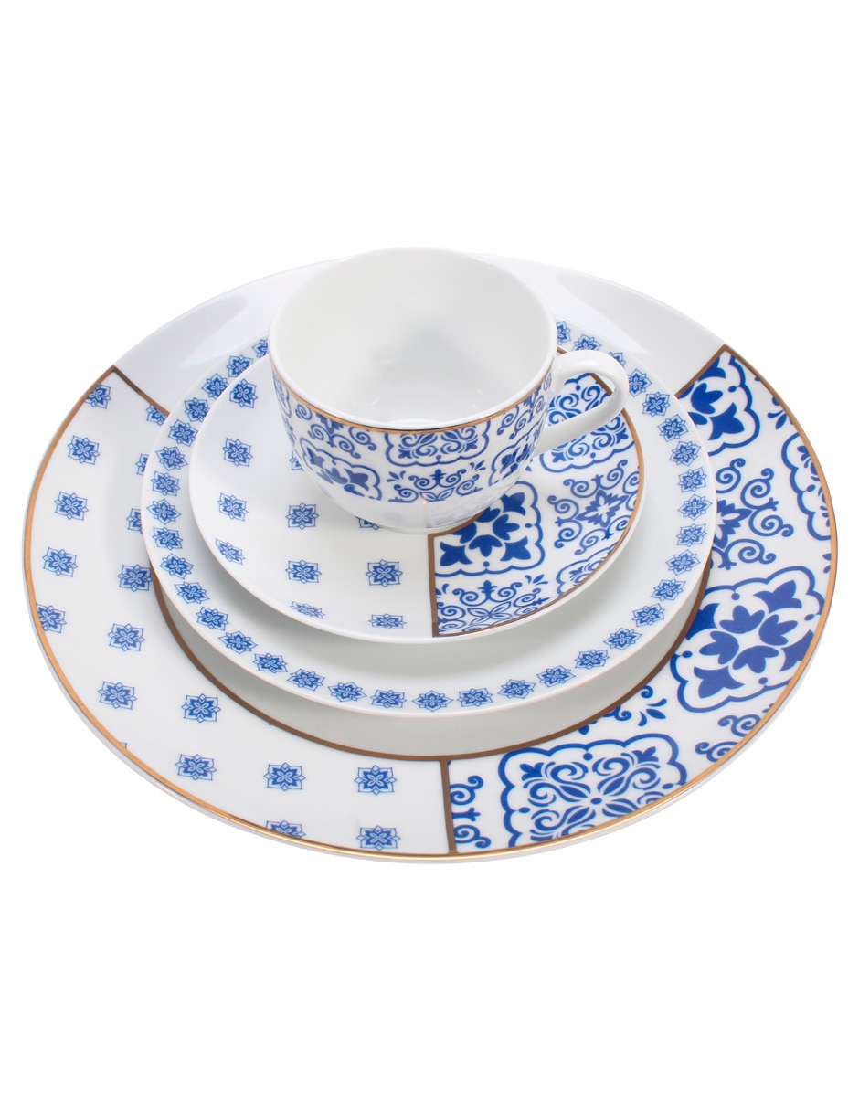 Vajilla cerrada Borja de porcelana para 4 personas 4