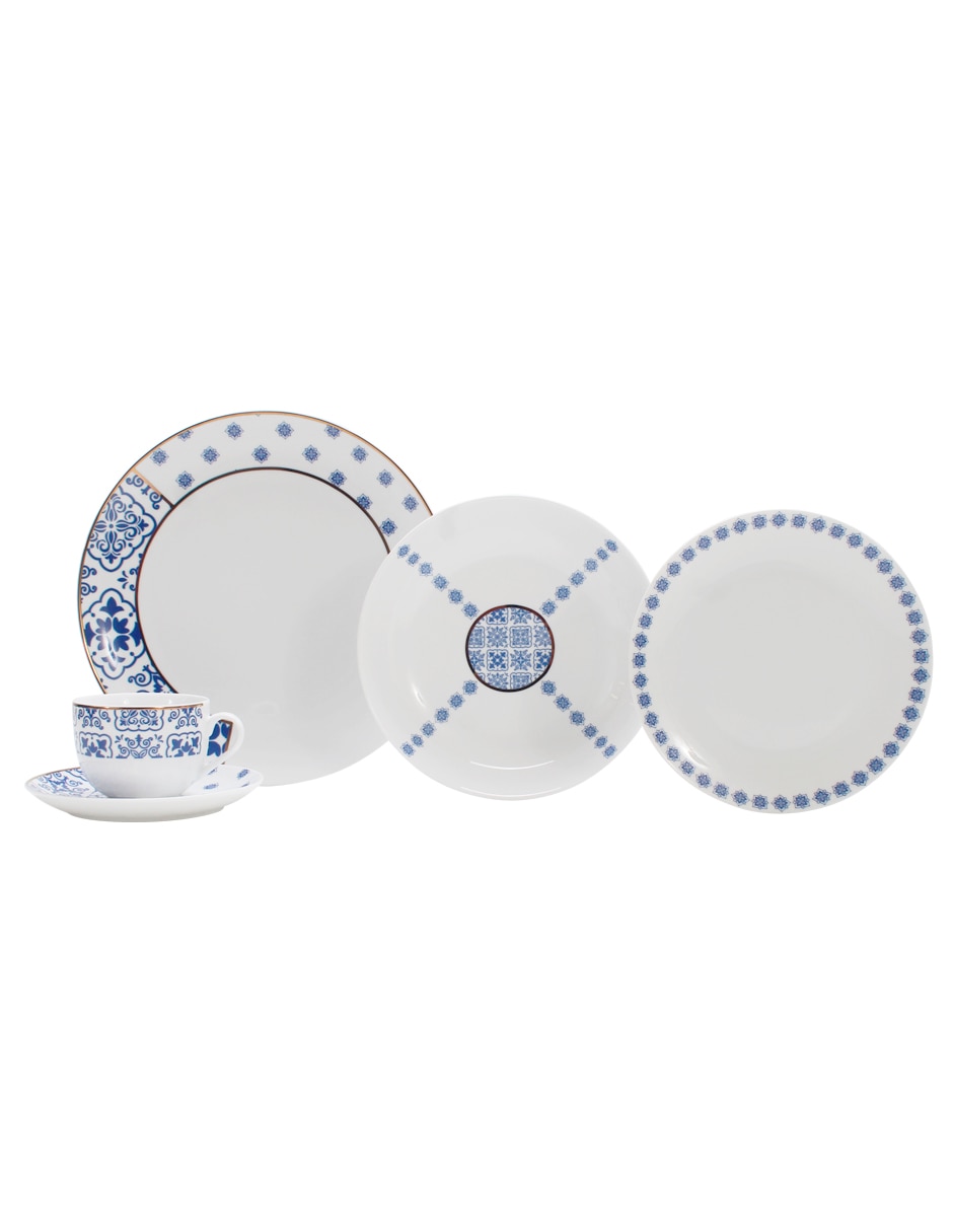 Vajilla cerrada Borja de porcelana para 4 personas 1