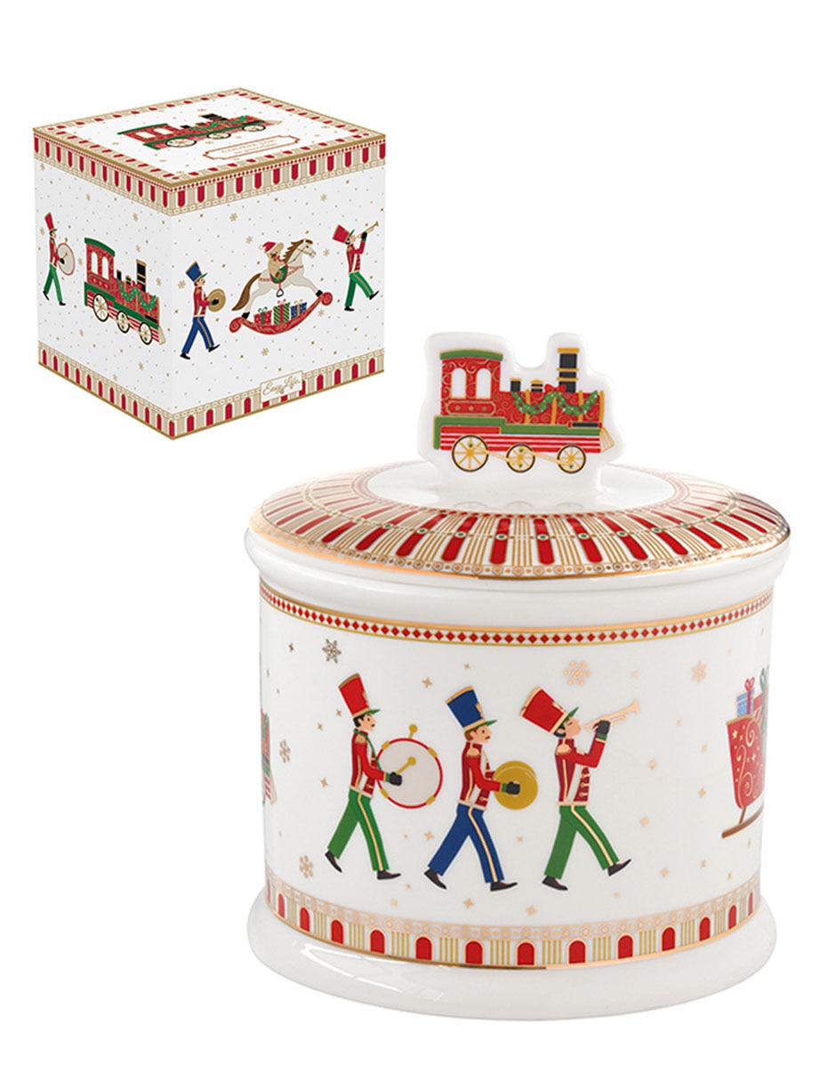 Contenedor navideño Polar Express de porcelana