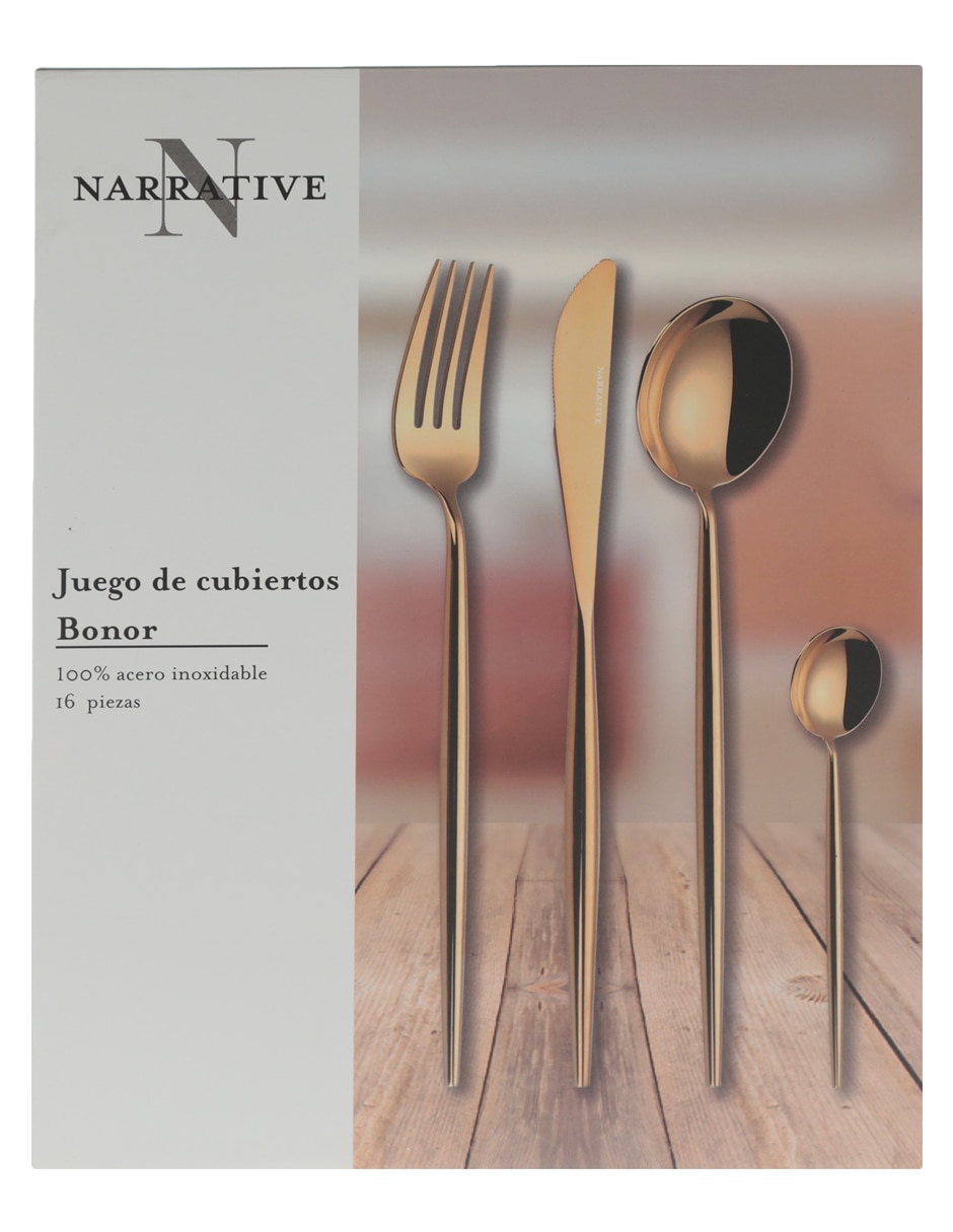Set cubiertos N Narrative Bonor de acero inoxidable 16 piezas