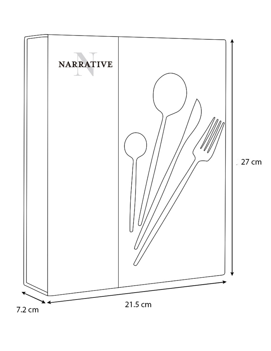 Set cubiertos N Narrative Jaspe de acero inoxidable 16 piezas