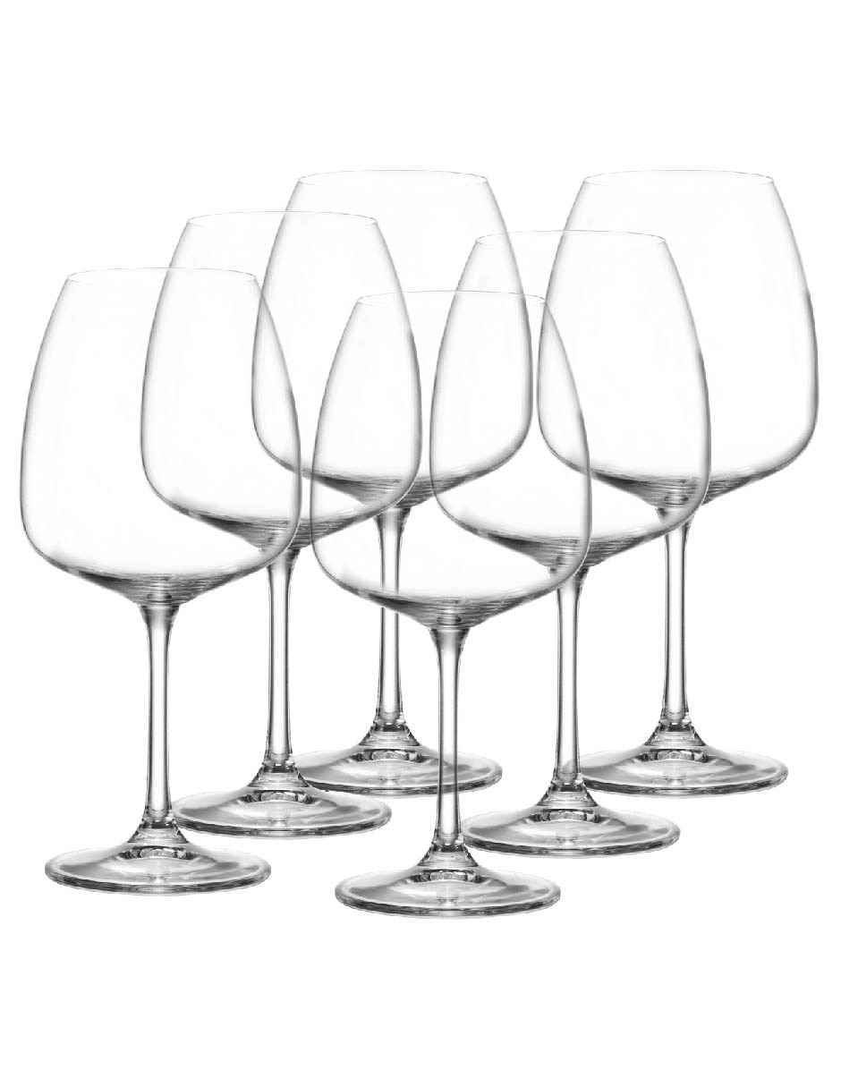 Set de copas para vino Bohemia Fascino de cristal