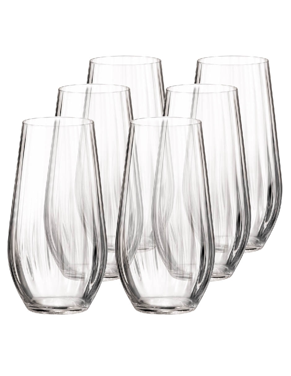 Set de vasos para agua Bohemia Sarah de vidrio con 6 piezas