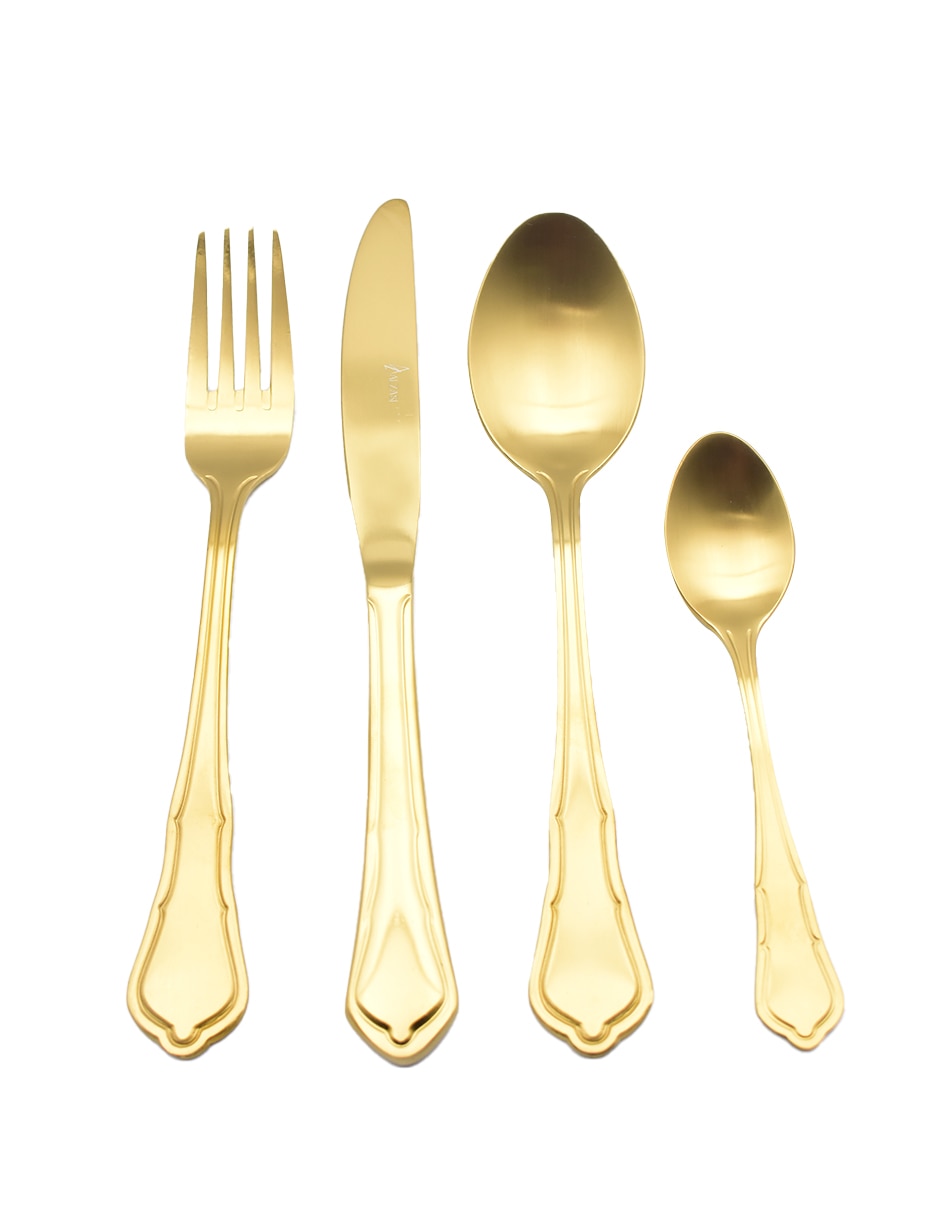Set cubiertos Alzasi Barroco de acero inoxidable 32 piezas