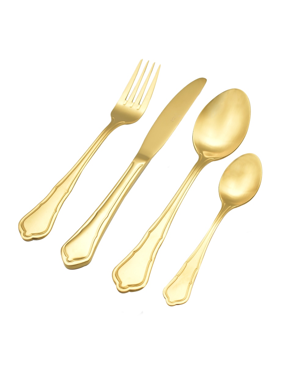 Set cubiertos Alzasi Barroco de acero inoxidable 32 piezas