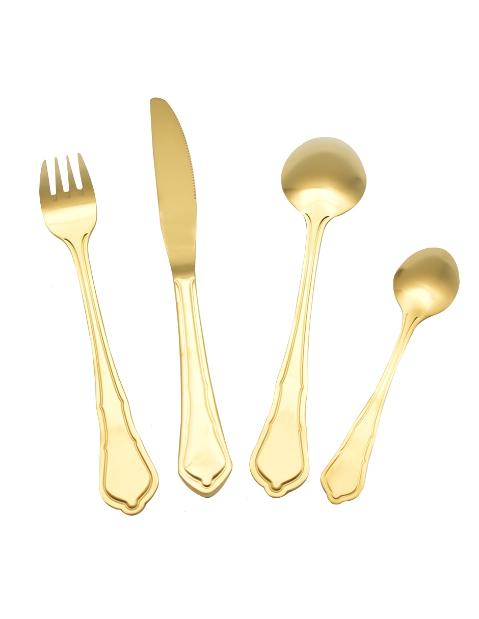 Set cubiertos Alzasi Barroco de acero inoxidable 32 piezas