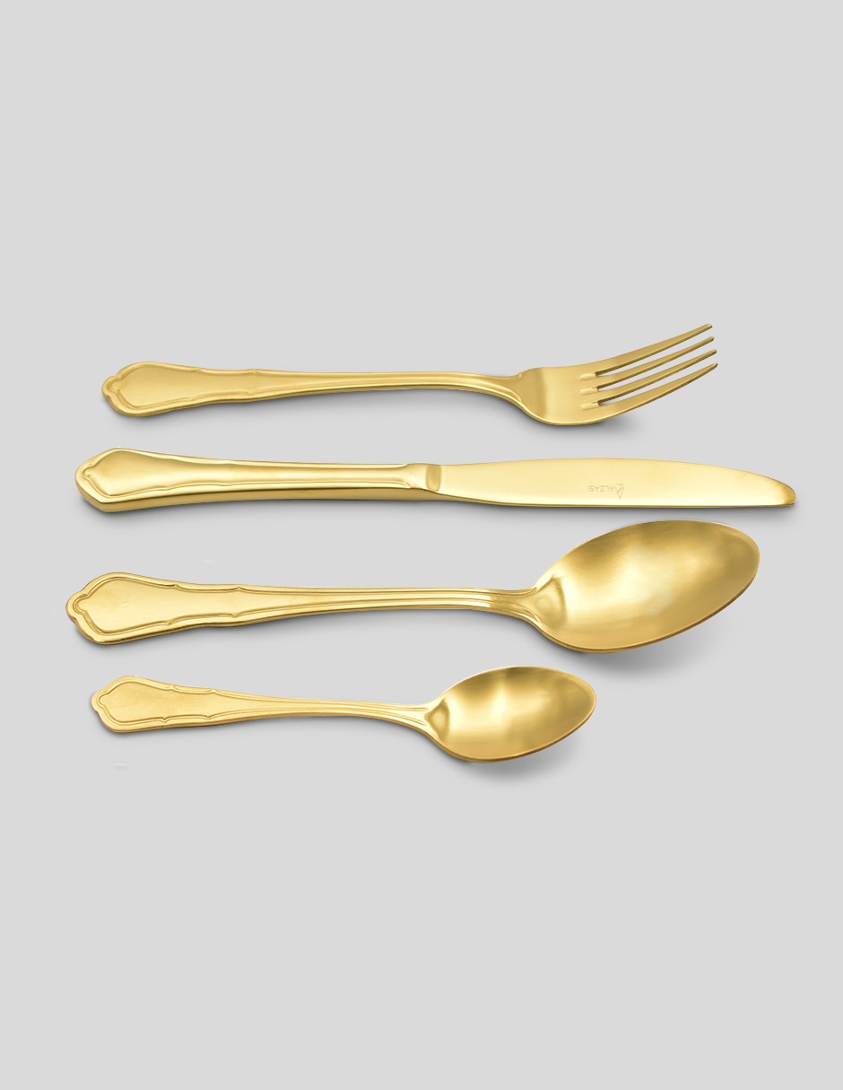 Set cubiertos Alzasi Barroco de acero inoxidable 32 piezas