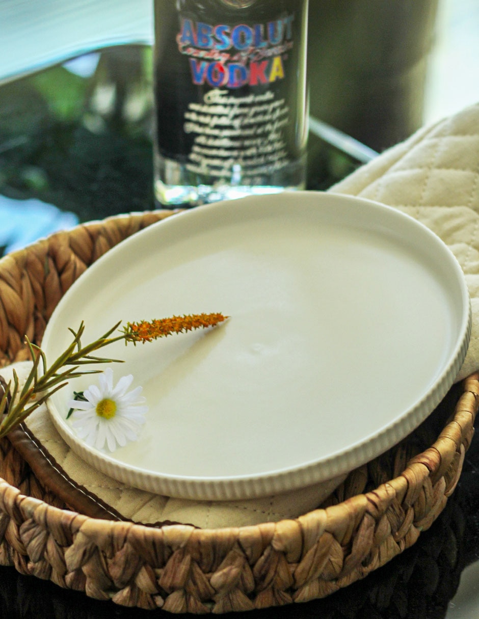 Plato ensalada Stripes de porcelana