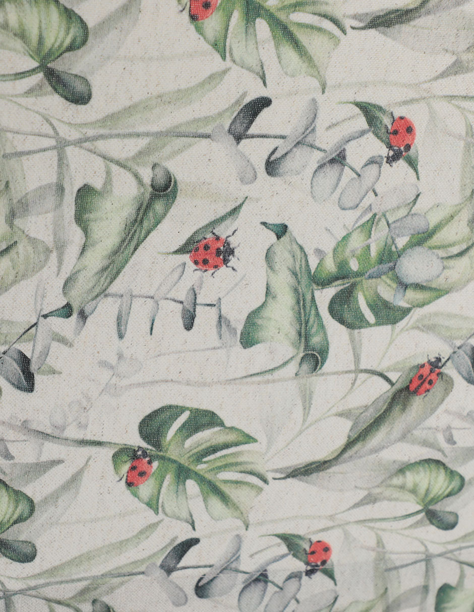 Mantel rectangular de lino