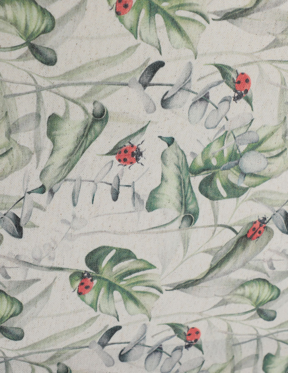 Mantel rectangular de lino