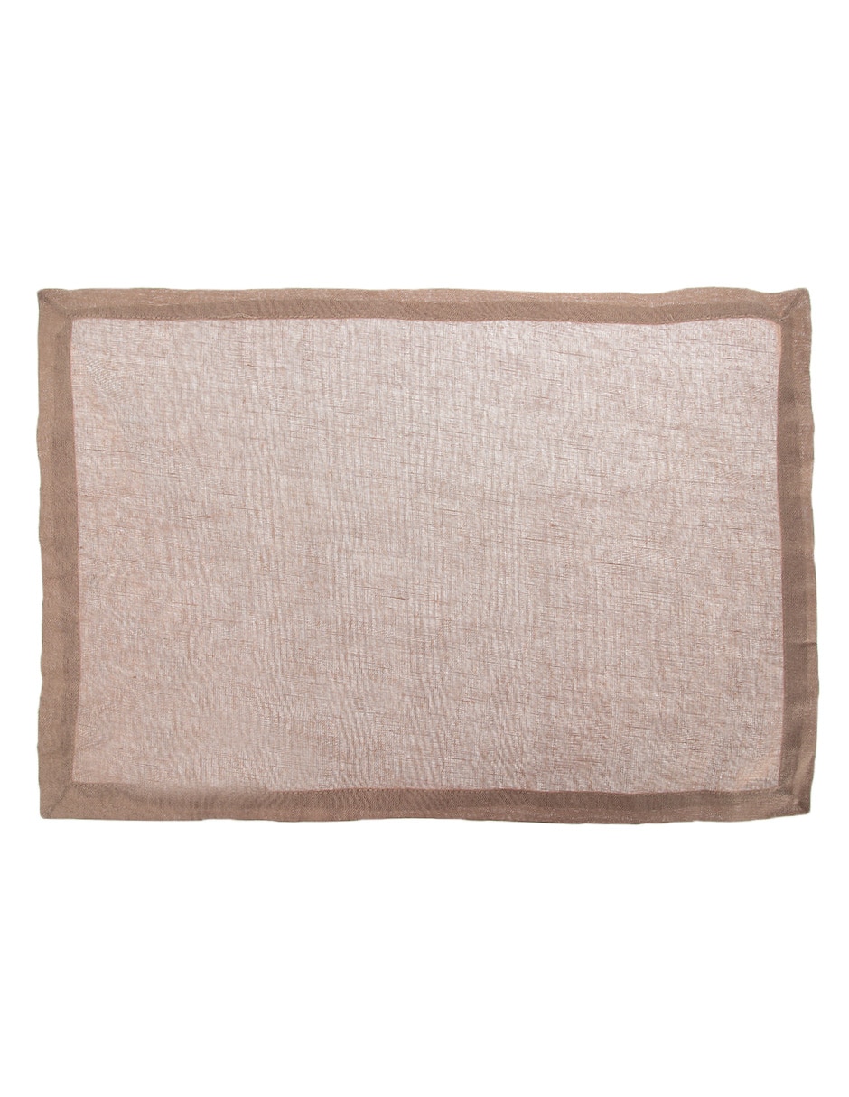 Mantel individual rectangular de lino N Narrative Roma