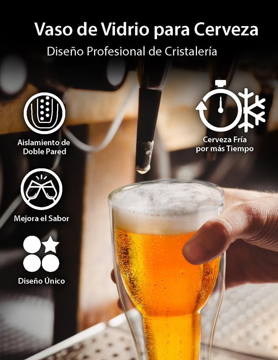 Set de vasos para agua de vidrio con 2 piezas 3