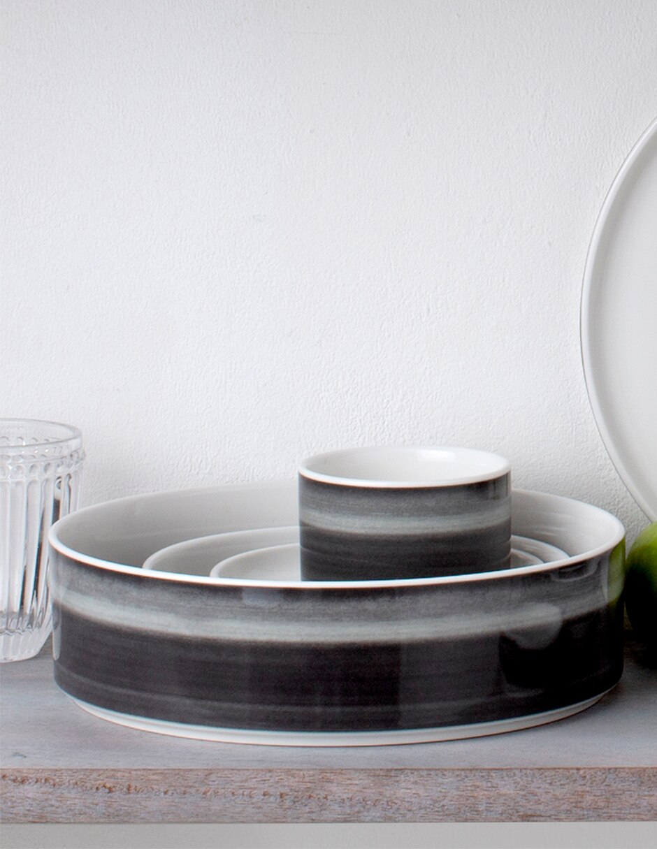 Bowl Stax Ombre Jet de porcelana 3