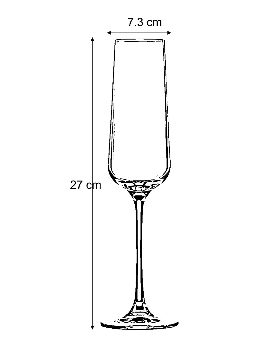 Copa para champán Hong Kong Hip de cristal 5