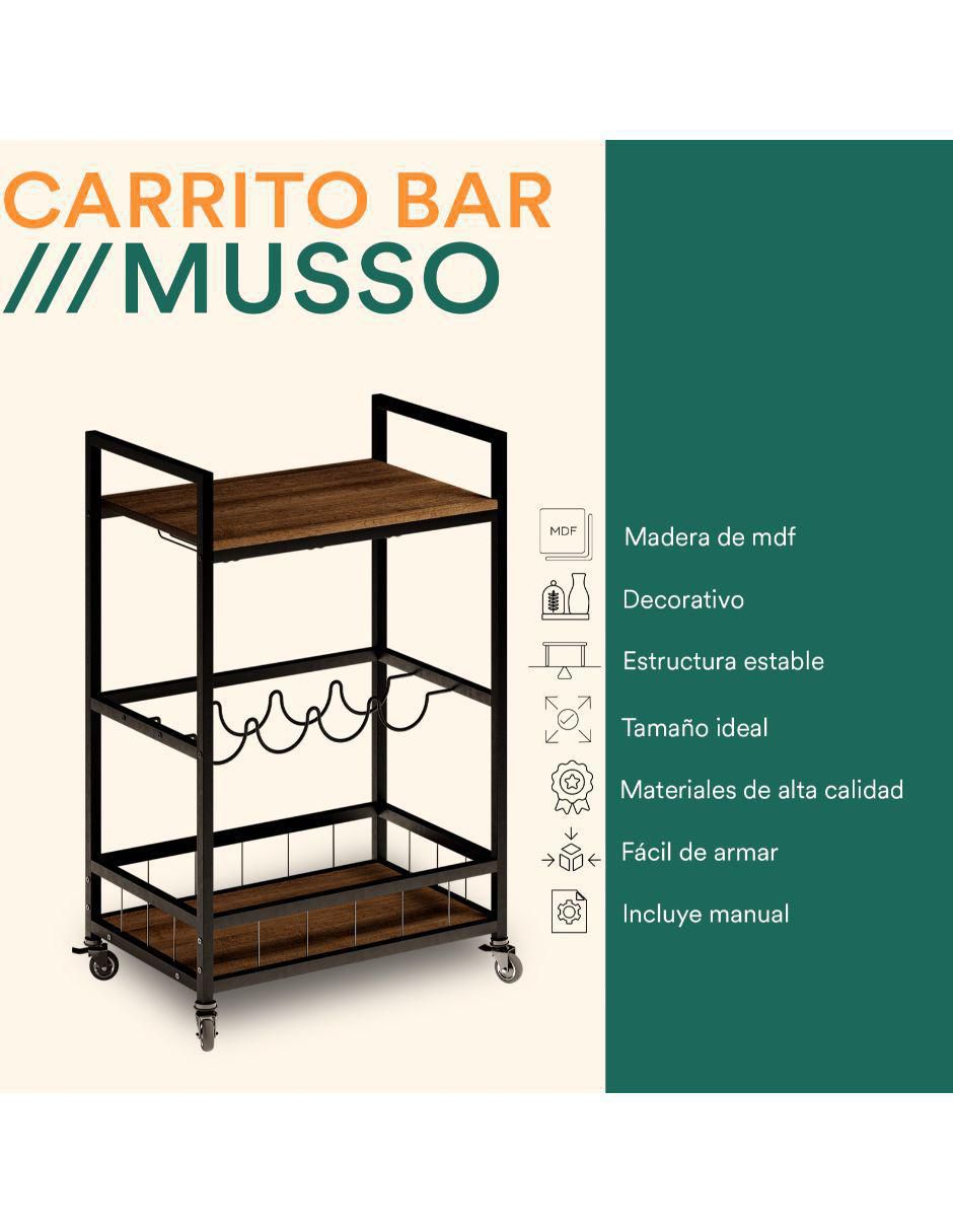 Carrito de bar mdf 6