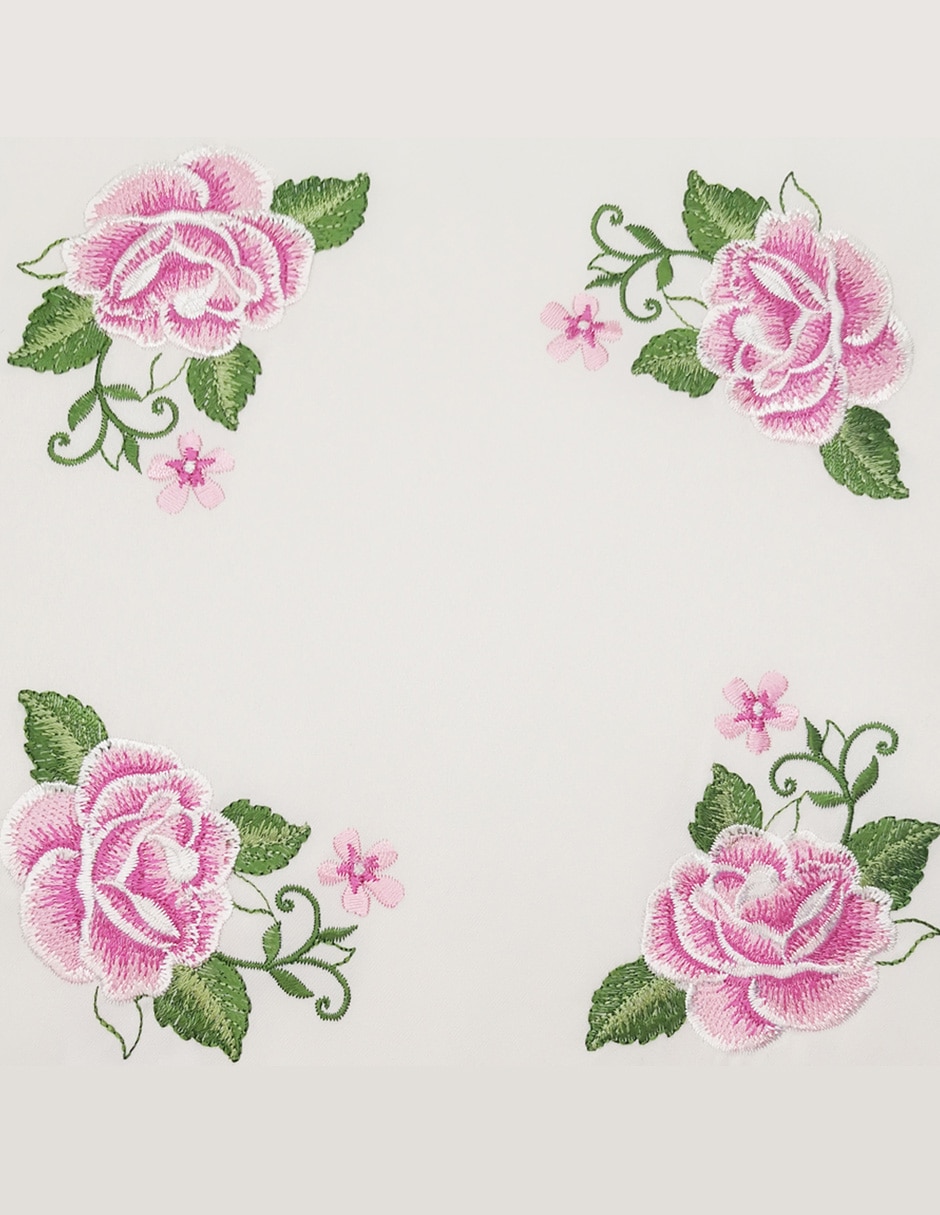 Carpeta cuadrado de poliéster Blanme Rosas 3