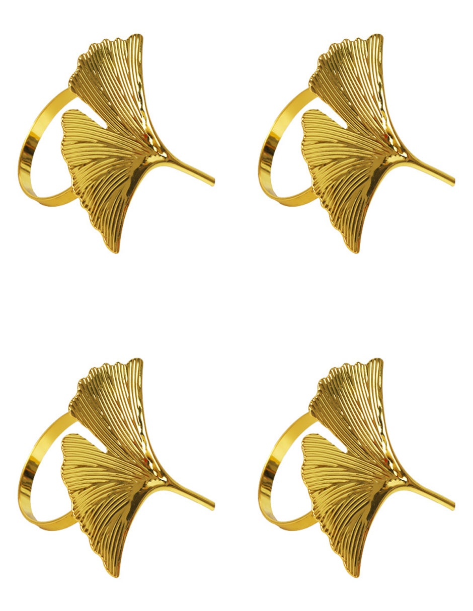 Set aro servilleta Golden Leaves