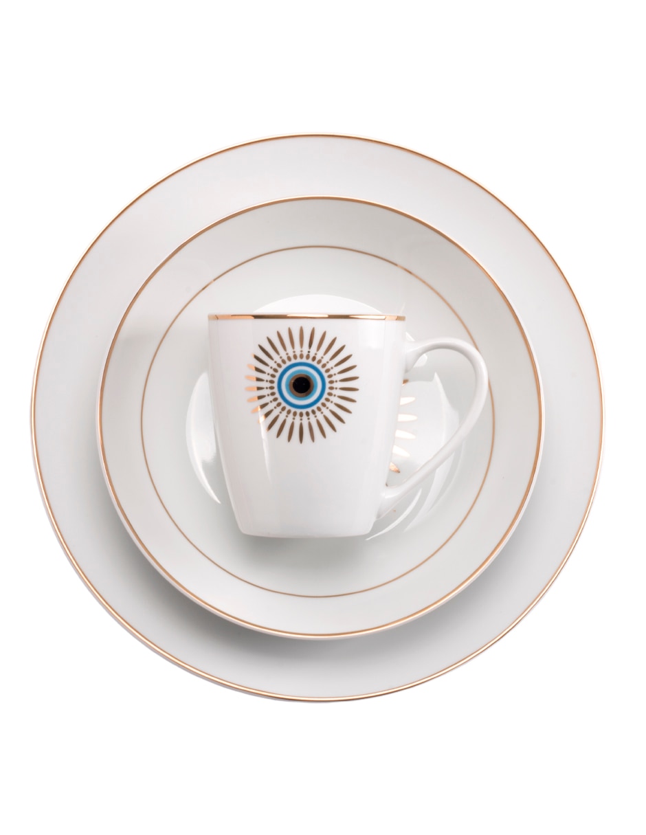 Vajilla cerrada trente de porcelana para 4 personas 3