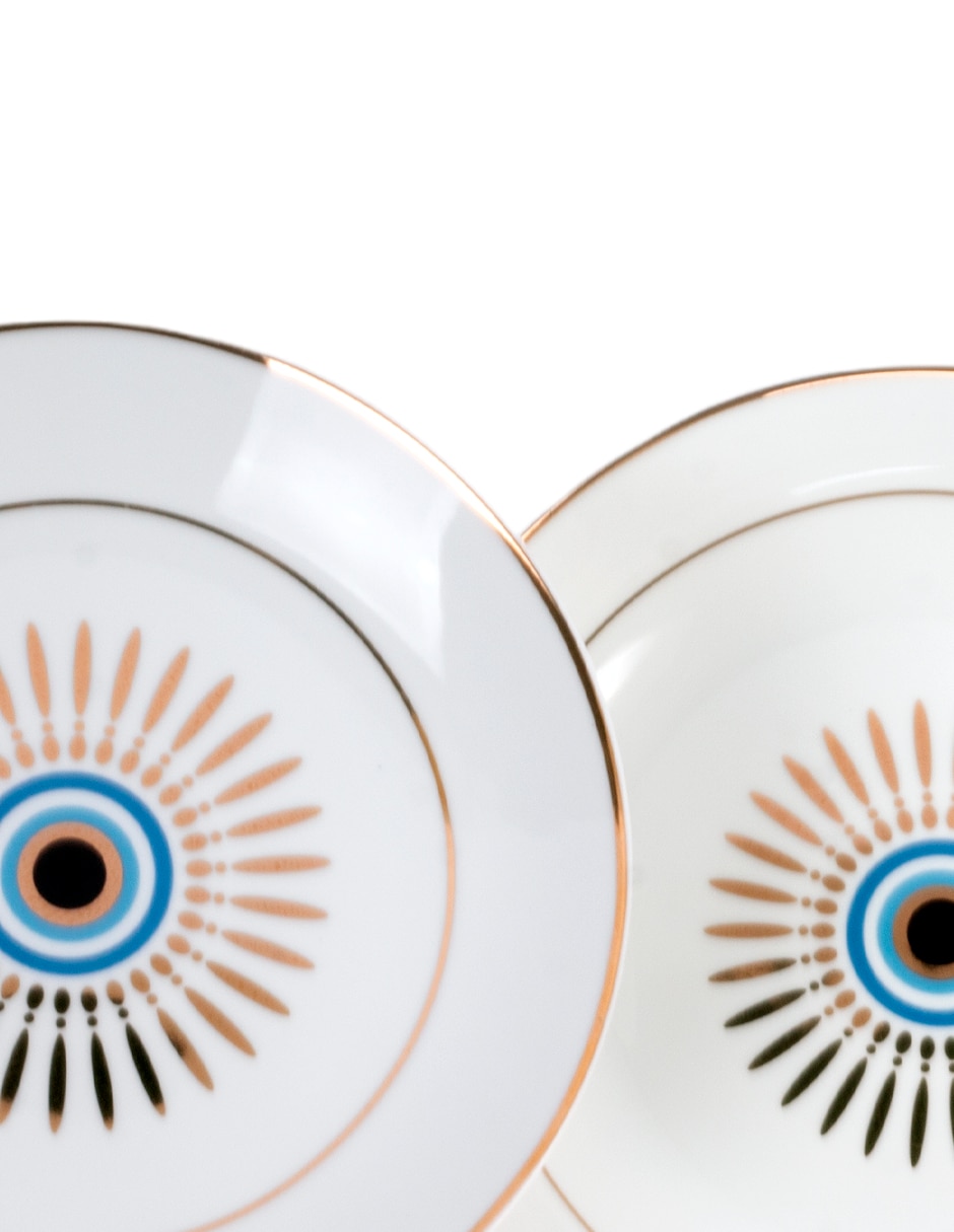 Vajilla cerrada trente de porcelana para 4 personas