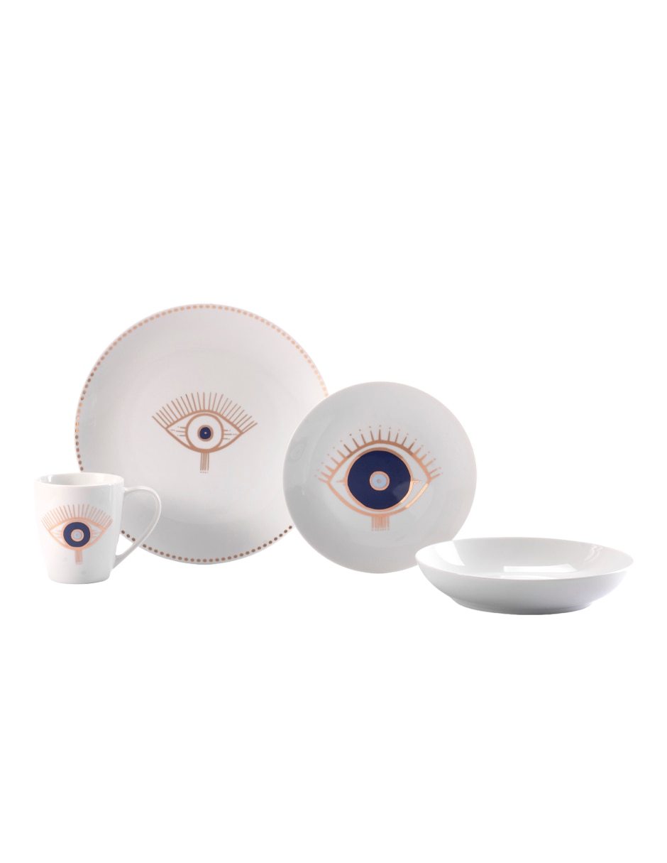 Vajilla cerrada Berne de porcelana para 4 personas 1