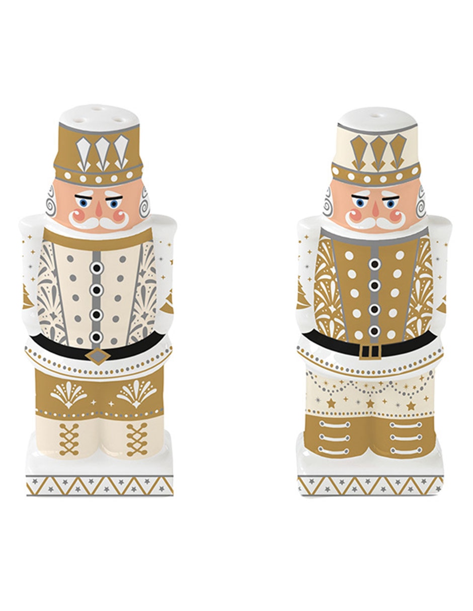 Set salero y pimentero navideños de porcelana 1